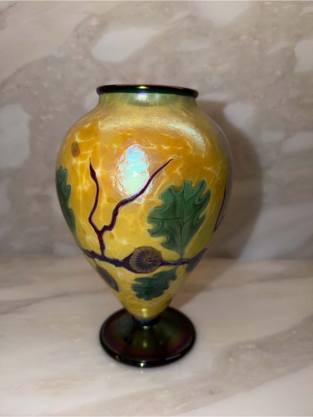 RARE HTF Orient & Flume Alexander Smallhouse Art Glass Vase